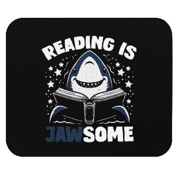 Discover Reading Is Jawsome Shark Reader Book Lover Mouse Pads