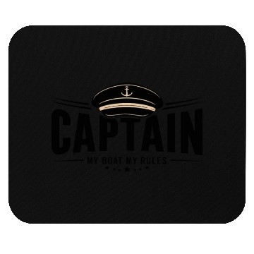 Discover Captain - My Boat My Rules Saying Quote Mouse Pads