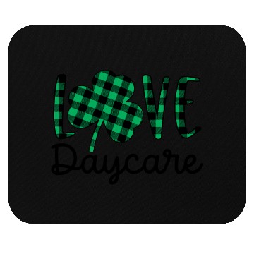 Discover St Patricks Day Daycare Teacher Plaid Shamrock Mouse Pads