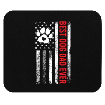 Discover Best Dog Dad Ever US Flag 4th of July Dogs Lover Mouse Pads