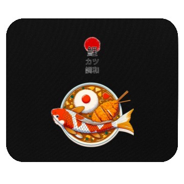 Discover Harmony of Koi Fish and Katsu Delight Mouse Pads