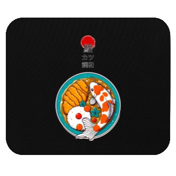 Discover Harmony of Koi Fish and Katsu Delight Mouse Pads