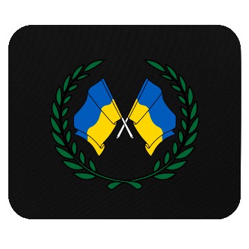 Discover Flags Ukraine in laurel wreath Mouse Pads