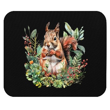 Discover Squirrel Clipart - Woodland Creatures Art, Cute Mouse Pads