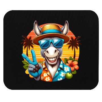 Discover Donkey Lovers Summer Beach for animal Lovers Mouse Pads