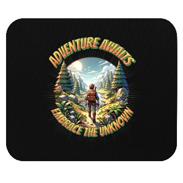 Discover Adventure awaits embrace the unknown Mouse Pads