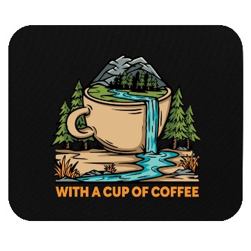 Discover coffe n nature mountains Classic Mouse Pads