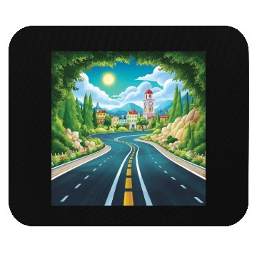 Discover blue way Mouse Pads
