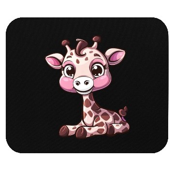 Discover Adorable Baby Giraffe Character For You Mouse Pads