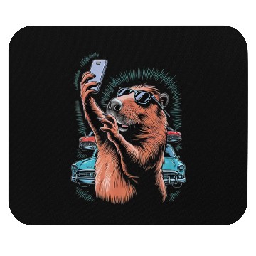 Discover Capybara Selfie Classic Funny Weird Mouse Pads