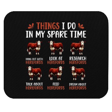 Discover Things I Do Hereford Cow Lover Hereford Cows Mouse Pads