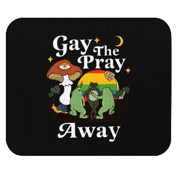 Discover Gay The Pray Away Frog Rainbow LGBT Mouse Pads