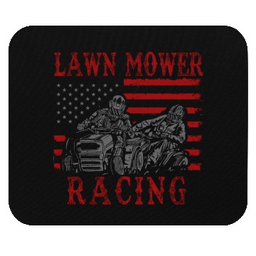 Discover Lawn Mower Racing Gardener Racing Mouse Pads