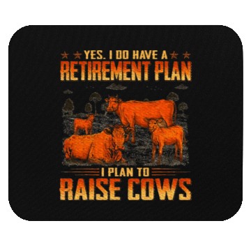 Discover Farmer Beef Cows Retirement Plan Mouse Pads