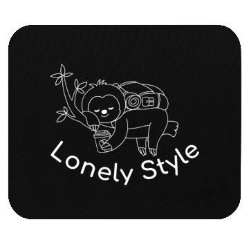Discover lonely style by naai cheuay white Mouse Pads