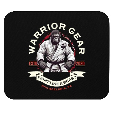 Discover Martial Arts Gorilla BJJ Fighter Jiu-Jitsu Mouse Pads