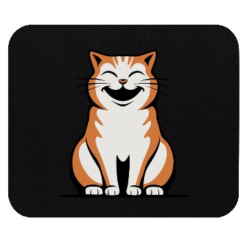 Discover Happy Orange Tabby Vector 3 Colors Mouse Pads