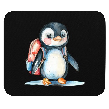 Discover Watercolor Cute School Animals, Back to School Mouse Pads