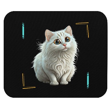 Discover Cute White Cat Mouse Pads