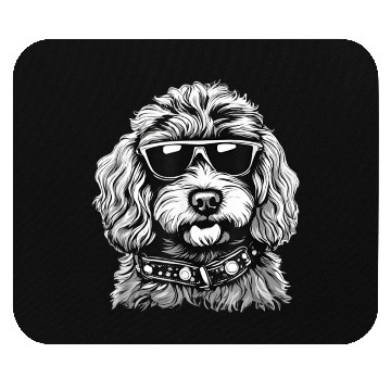 Discover Cute Cavapoo Rock Star Puppy Mouse Pads
