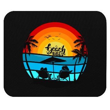 Discover Beach Vibes - Ocean Scene - Adults & Cocktails Mouse Pads