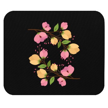 Discover Flowers rose and yellow Mouse Pads