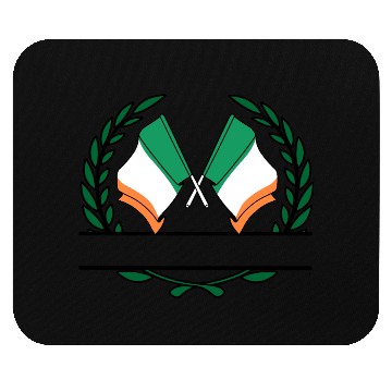 Discover Flags Ireland laurel wreath banner Mouse Pads
