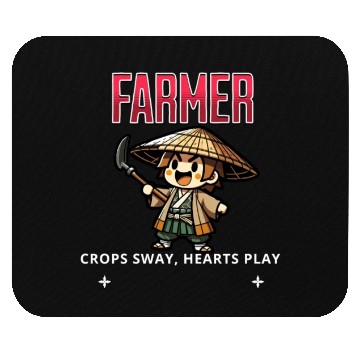 Discover Joyful Farmer Charm Mouse Pads