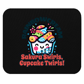 Discover Blossom Delight Cupcake Mouse Pads