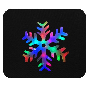 Discover Colorful Rainbow Snowflake Mouse Pads