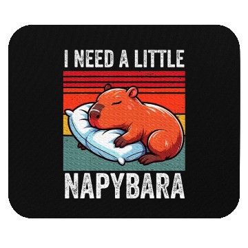 Discover Napybara Cute Capybara Sleeping Nap Lover Mouse Pads
