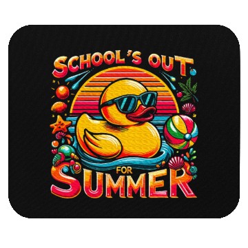 Discover Schools Out For Summer Teacher Yellow Duck Mouse Pads