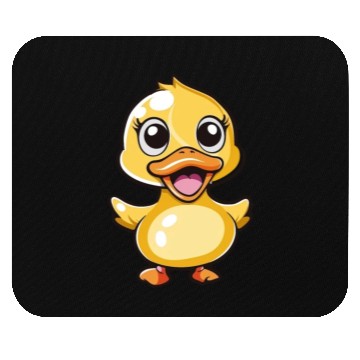 Discover Adorable Duckling Cartoon Character Mouse Pads