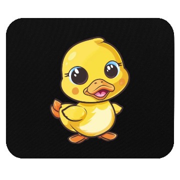 Discover Adorable Yellow Duckling Happy Dance Mouse Pads