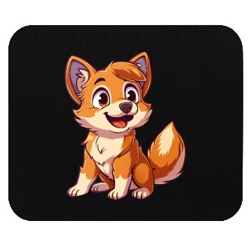 Discover Adorable Smiling Fox Cub Enthusiast Mouse Pads