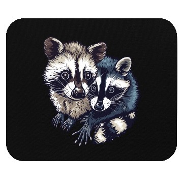 Discover Opossum and raccoon Mouse Pads