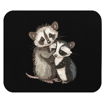 Discover Opossum and raccoon Mouse Pads