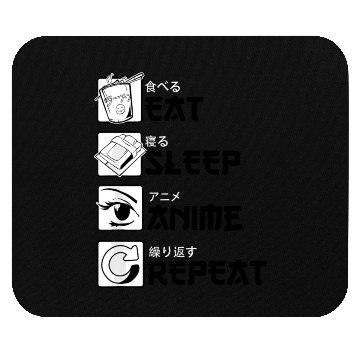 Discover Eat Sleep Anime Repeat Anime Lovers Gifts for Men Mouse Pads