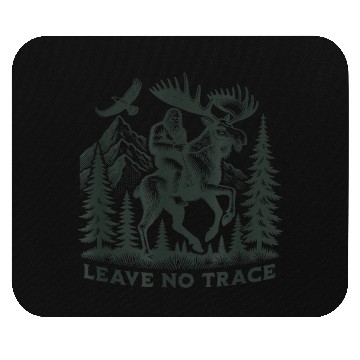 Discover Leave Bigfoot Hiking Camping Mouse Pads