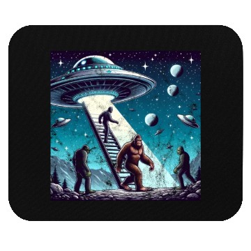 Discover Bigfoot and the UFO Mouse Pads