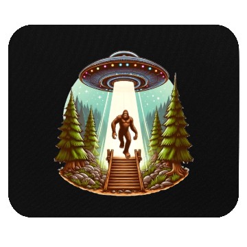 Discover Bigfoot and the UFO Mouse Pads