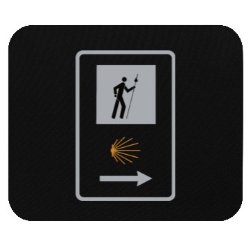 Discover Way of St. James Pilgrim Camino Shell Sign Mouse Pads