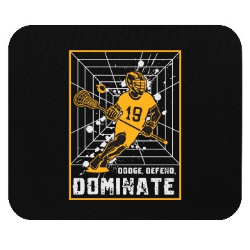 Discover Dodge, Defend, Dominate Lacrosse Gift Mouse Pads