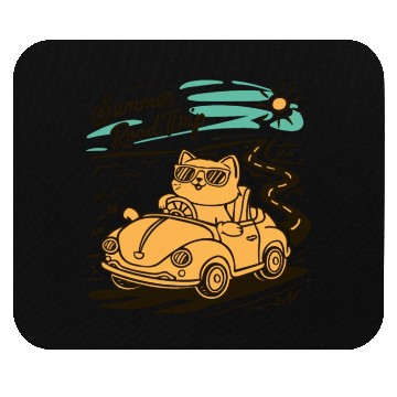 Discover Summer Road Trip Vacation Cat lover Gift Mouse Pads
