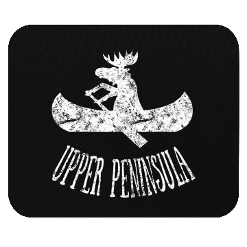 Discover Yooper Moose Upper Peninsula Moose Canoe Mouse Pads
