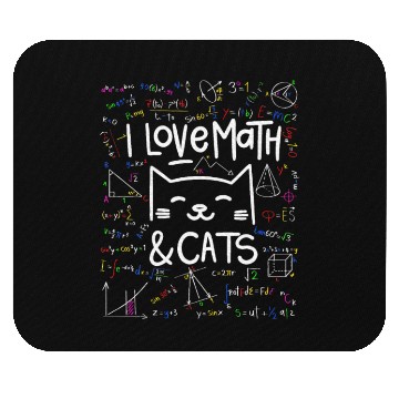 Discover Cat Lover, Math, I Love Math And Cats, Math Lover Mouse Pads