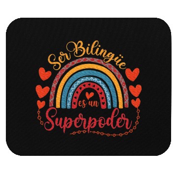 Discover Ser bilingue es un superpoder Spanish Teacher Mouse Pads