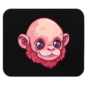 Discover Adorable Uakari Monkey with Big Eyes Mouse Pads
