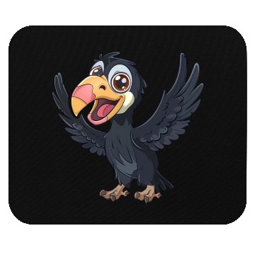 Discover Joyful California Condor Cartoon Character Mouse Pads