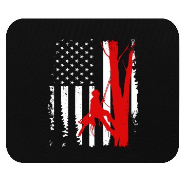Discover American Flag Arborist For Men Cool Tree Lover Mouse Pads